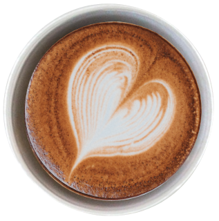 Coffee with heart design